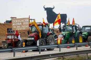Protesta de agricultores españoles por las malas condiciones del sector. EFE/ Ismael Herrero