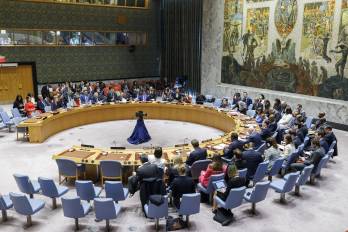 Vista de la votación de una resolución sobre Gaza en el Consejo de Seguridad de la ONU, este 25 de marzo de 2024, en Nueva York (EE.UU.).