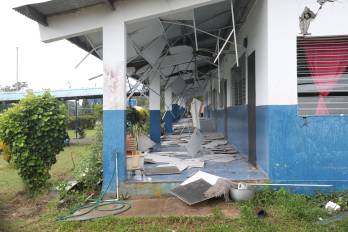 La escuela de Chupa, ubicada en la región de Azuero sufrió daños.