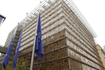 Edificio Europa, sede del Consejo de la UE en donde se recelebran las reuniones de ministros y de líderes de la UE en Bruselas.