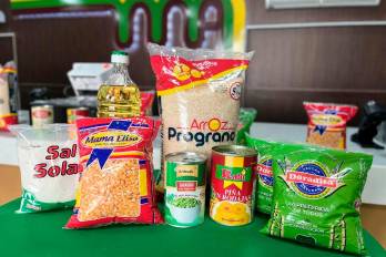 Este año la meta es distribuir 500,000 cajas navideñas de arroz, guandú y jamón picnic.