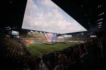 Vista al Lower.com Field, casa del Columbus Crew de la MLS.