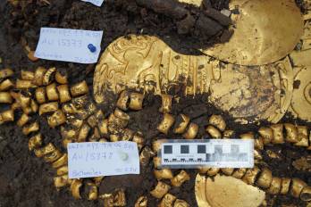 Tumba T9, en la que arqueólogos de El Caño, consideran que se enterró a un chamán.