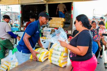 El arroz es el producto más buscado en las agroferias del IMA.