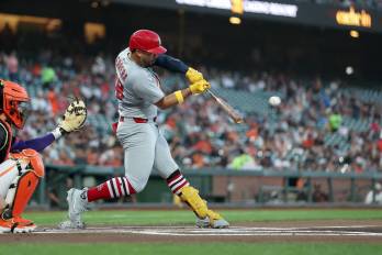 El beisbolista panameño, Iván Herrera, durante un partido con los St. Louis Cardinals.