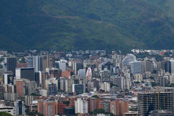 Esta vista aérea muestra la ciudad de Caracas.