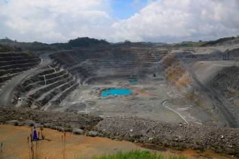 El tajo de la mina Cobre Panamá, ubicada en Donoso, provincia de Panamá.
