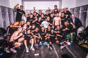El equipo del Inter Miami celebrando el Supporters’ Shield.