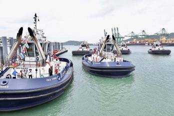 Los nuevos remolcadores híbridos Isla Farallón e Isla Cébaco iniciaron operaciones de asistencia de buques en la vía interoceánica.
