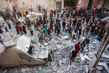 El ataque se produjo en la zona de Sheikh Radwan, en el norte de la localidad.
