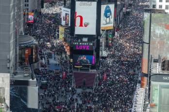 Manifestantes en Nueva York.