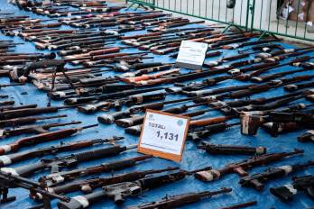 Las armas fueron desatruidas en el Centro de Destrucción de Armas de Fuego, de la Policía Nacional en Ancón.