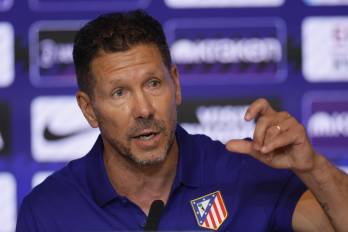 Diego Simeone, entrenador del Atlético de Madrid.