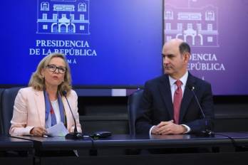 Nadia Calviño y Felipe Chapman