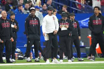 El entrenador principal de los San Francisco 49ers, Kyle Shanahan.