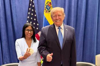 El encuentro entre Trump y Rodríguez, la noche de este 22 de septiembre, tuvo una duración aproximada de 15 minutos.