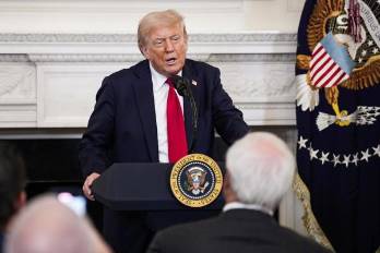 El presidente de EE.UU., Donald Trump interviene en la Casa Blanca en Washington (EE.UU.)