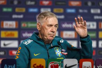 El entrenador de la selección brasileña de fútbol, Carlo Ancelotti.