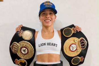 La boxeadora panameña, Nataly Delgado.