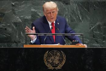 El presidente de Estados Unidos, Donald Trump, pronuncia un discurso ante la Asamblea General de las Naciones Unidas.