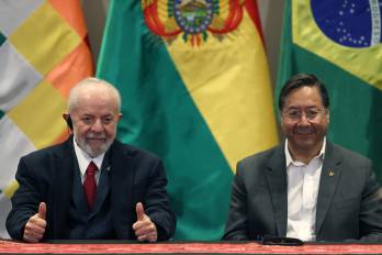 Los presidentes Luiz Inácio da Silva y Luis Arce.
