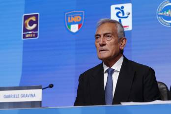 Gabriele Gravina, presidente de la Federación Italiana de Fútbol (FIGC) que ha presentado su dimisión tras la eliminación de la selección en la repesca del Mundial 2026.