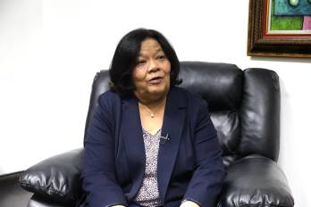 La presidenta del FAD, Maribel Gordón, en entrevista con La Estrella de Panamá.