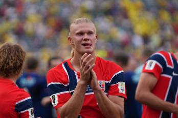 El delantero de Noruega, Erling Haaland.