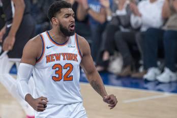 El dominicano Karl-Anthony Towns, estrella de los Knicks de Nueva York.