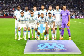 El 11 titular del Olympique de Marsella para enfrentarse al Atalanta en el que estuvo presente el panameño Michael Murillo.