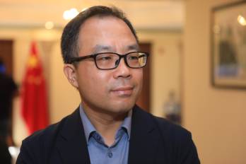 El embajador de la República Popular China en Panamá, Zhang Xiangyan.