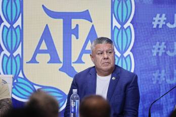 Claudio Tapia, presidente de la Asociación del Fútbol Argentino (AFA). EFE/Luciano González