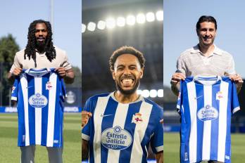 De izquierda a derecha: Adama Traoré, Pierre-Emerick Aubameyang y José María Giménez, los refuerzos de la plantilla para la temporada.