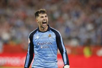 El guardameta de la Real Sociedad Unai Marrero.