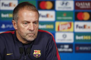 El entrenador del Barcelona, Hansi Flick.