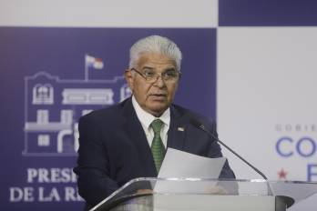 El presidente de Panamá, José Raúl Mulino. EFE/ Carlos Lemos