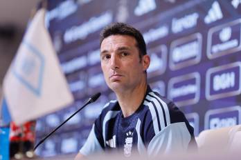 El entrenador de la selección argentina de fútbol, Lionel Scaloni.