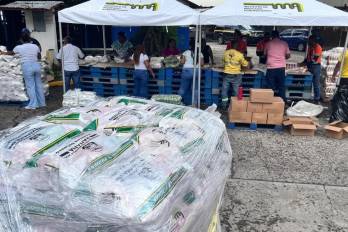 ‘Lo anterior era el pícnic: 10 libras de arroz, 2 latas de guandú, 1 libra de azúcar, 1 libra de sal. Sin embargo, ahora tenemos maíz, aceituna para el tamal’, detalló Murillo.