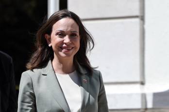 María Corina Machado, líder opositora de Venezuela durante su pasada visita en Portugal.