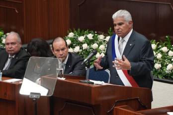 El presidente de Panamá, José Raúl Mulino, rinde el informe anual de su gestión durante la instalación de nueva junta directiva de la Asamblea Nacional de Diputados para el período 2026 - 2027 este miércoles, en Ciudad de Panamá (Panamá).