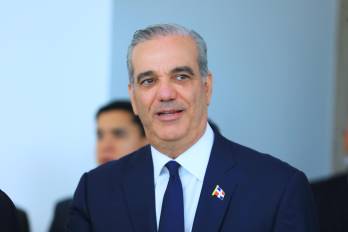 El presidente de República Dominicana, República Dominicana, Luis Abinader, este miércoles, en el Congreso Mundial de Zonas Francas, que se realiza en ciudad de Panamá
