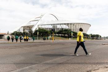 Vista del Estadio Moses Mabhida en Durban, Sudáfrica.