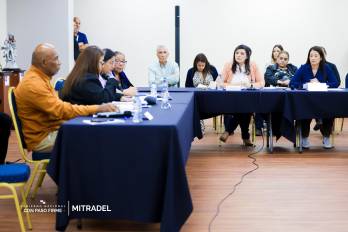 Reunión entre el Mitradel y la Comisión de Educación Sindical, el pasado viernes 19 de septiembre.