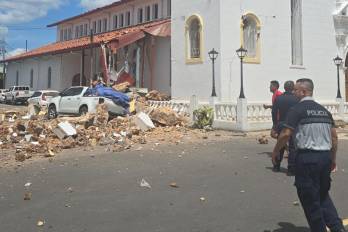 Sismo causa daños en la iglesia y un hotel de Penonomé