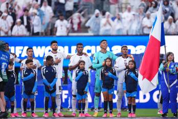 Jugadores de la selección de Panamá.