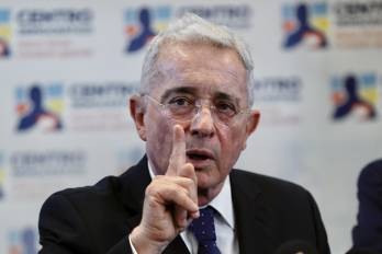 El expresidente de Colombia Álvaro Uribe Vélez en una foto de archivo.