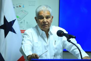 El presidente de la República, José Raúl Mulino, durante una conferencia de prensa.
