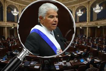 Presidente José Raúl Mulino hoy en la Asamblea Nacional.