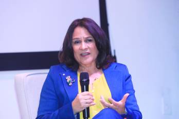 La subadministradora del Canal de Panamá Ilya Espino de Marotta, este miércoles.