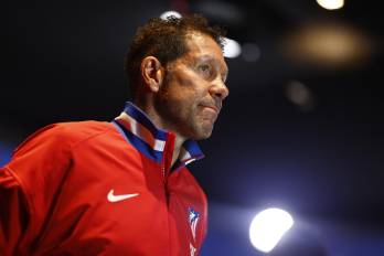 Diego Simeone, en la rueda de prensa.